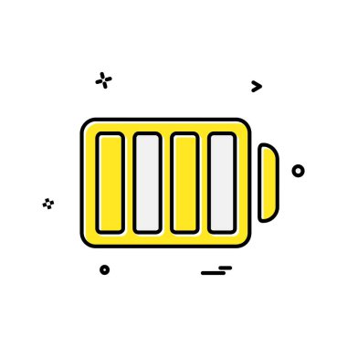 Batarya simgesi tasarım vektörü