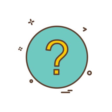 Yardım simgesi tasarım, renkli vektör çizim