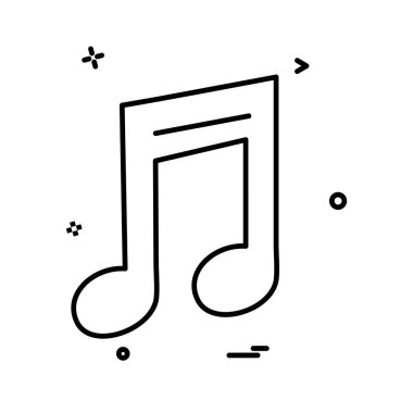 Müzik simge tasarlamak vektör