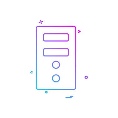 Cpu bilgisayar ana kartı elektronik ikon vektör tasarımı