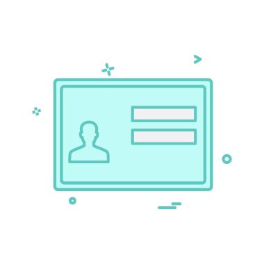 ID kart simgesi vektör illüstrasyonu 