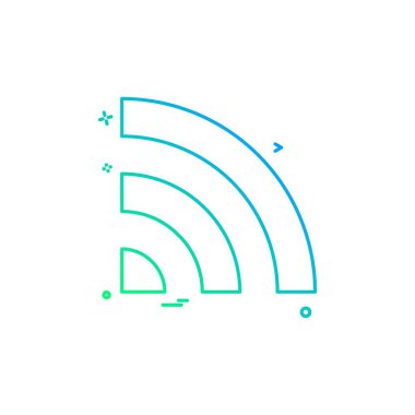 Wifi simge tasarım vektörü 