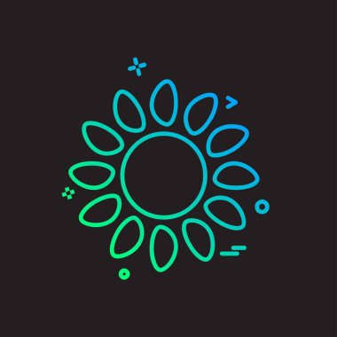 Güneş simgesi tasarım, renkli vektör çizim