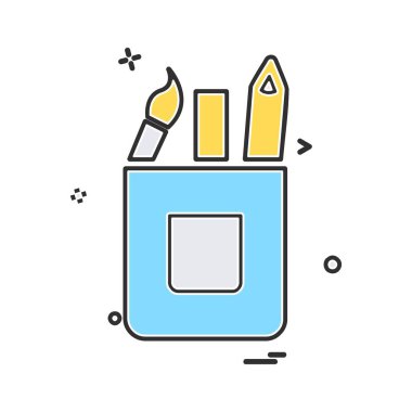 Kalem simgesi tasarım vektörü 