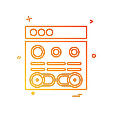 Web düzen simge tasarlamak vektör