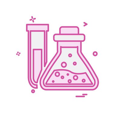 Şişesi simgesi tasarım, renkli vektör çizim