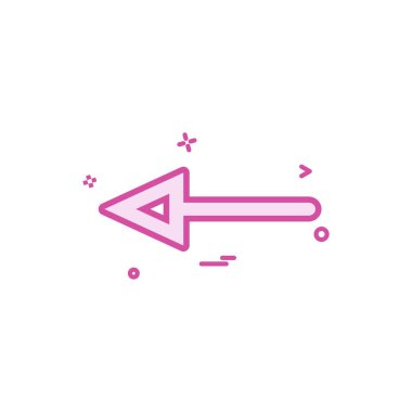 ok sol simge vektör tasarımı