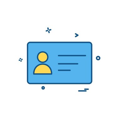 ID kart simgesi vektör illüstrasyonu 