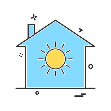 Ev simgesi tasarım vektörü 