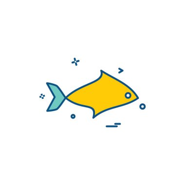 Balık simgesi tasarım vektörü 