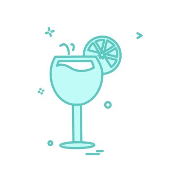 İçki simgesi tasarım, renkli vektör çizim 