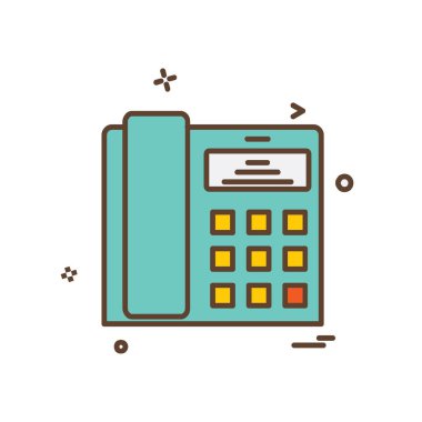 Telefon simgesi tasarım vektörü