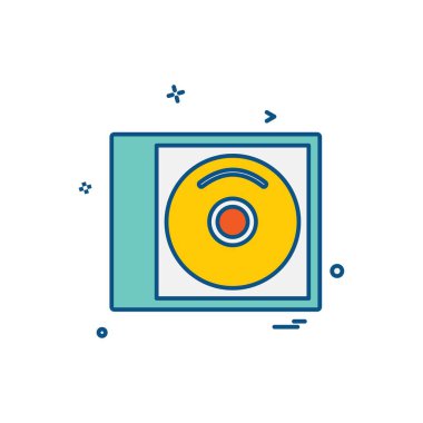 Beyaz arka plan üzerinde renkli medya simge vektör