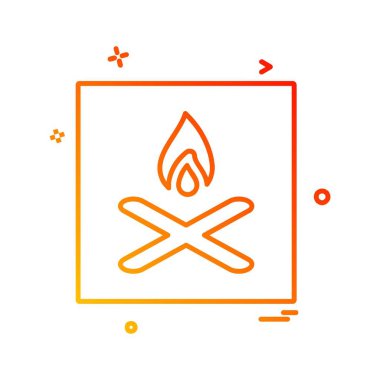 Simge tasarım vektörünü ateşle