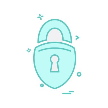 Simge tasarlamak vektör kilitli