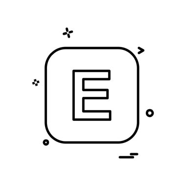 İngilizce alfabe simge tasarlamak vektör 