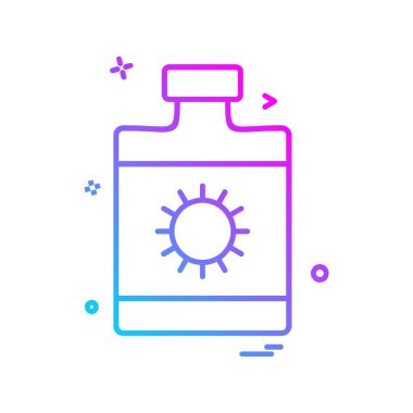 Güneş kremi simge tasarlamak vektör