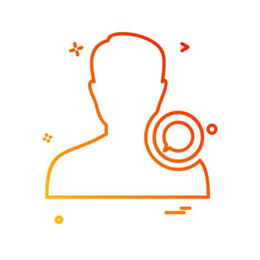 Avatar erkek simge tasarım vektörü