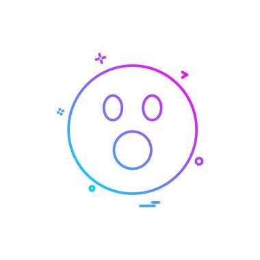 Emoji simgesi tasarım, renkli vektör çizim