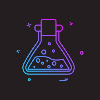 Şişesi simgesi tasarım, renkli vektör çizim