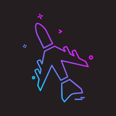 Uçak simgesi tasarım vektörü