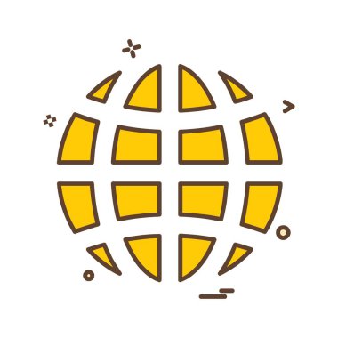 Küre simge tasarlamak vektör