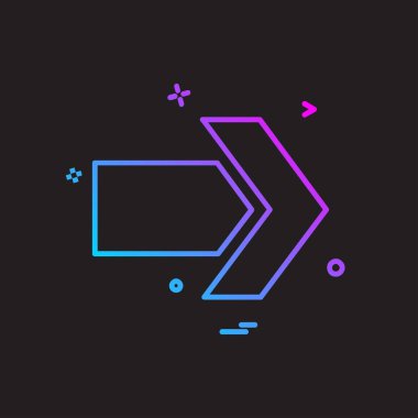 Ok simgesi tasarım vektörü