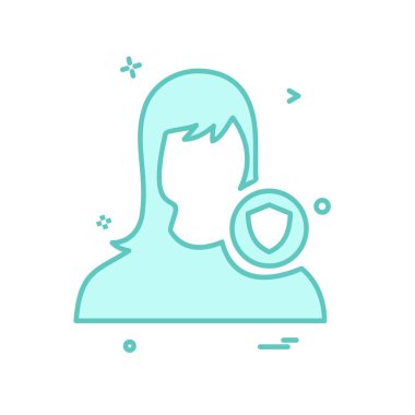 Kadın avatar simge tasarlamak vektör