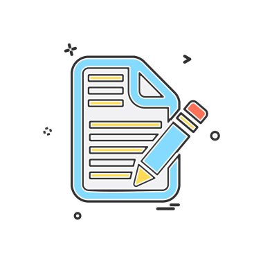 Belge simgesi tasarım vektörü