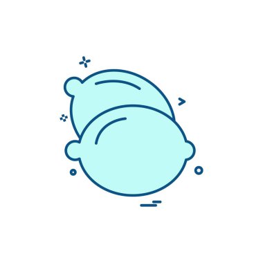 Meyve simgesi tasarım vektörü