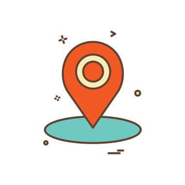 harita konumu gps simge vektör tasarımı