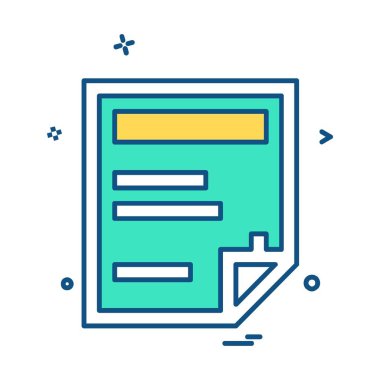 Belge simgesi tasarım vektörü 