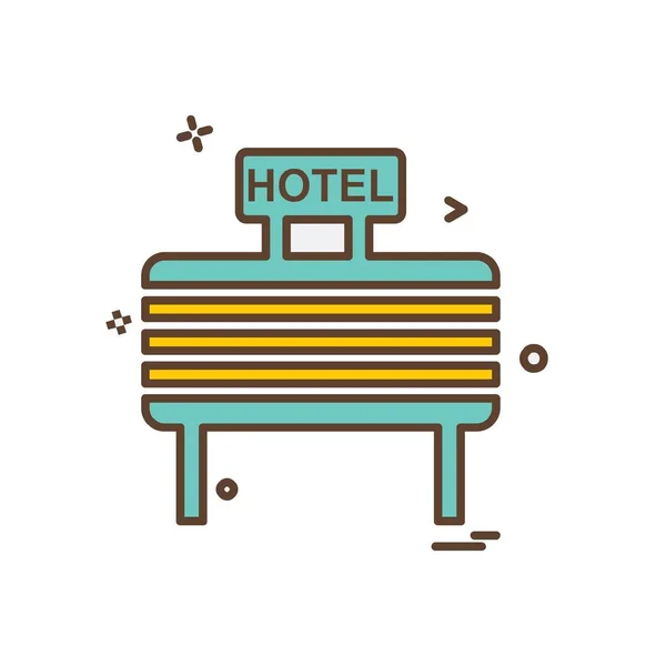 Hotel Icono Diseño Vector — Archivo Imágenes Vectoriales
