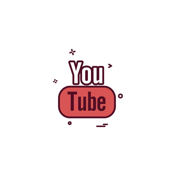 Youtube Ikonen Design Vektor — Stock vektor