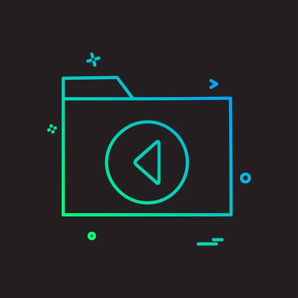 Ordner Icon Design Vektor Illustration — Stockvektor