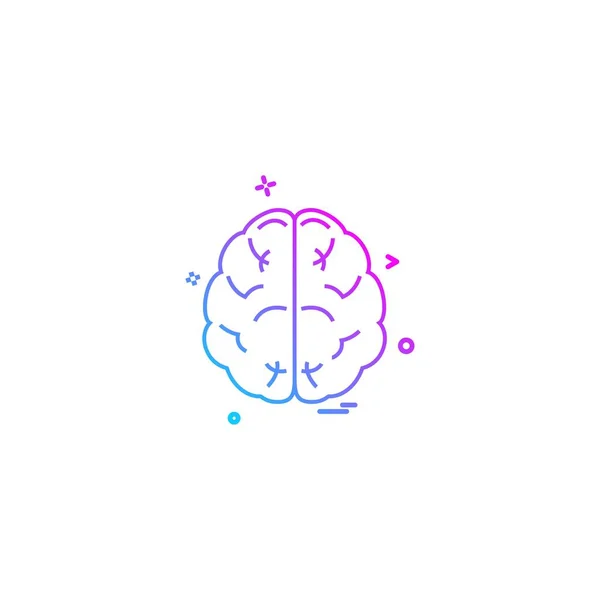 Cerebro Dividir Inkcontober Sains Icono Vector Desige — Vector de stock