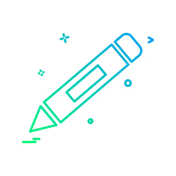 Pencil Icon Design Vector — Stock Vector