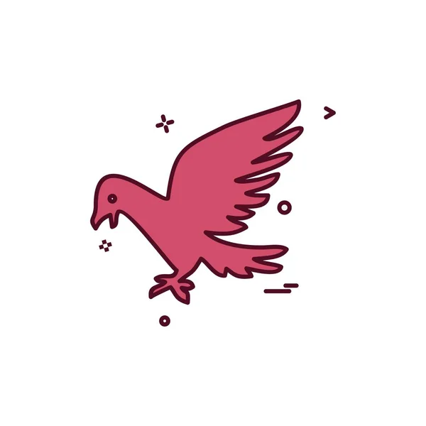 鳩のアイコン デザインのベクトル — ストックベクタ