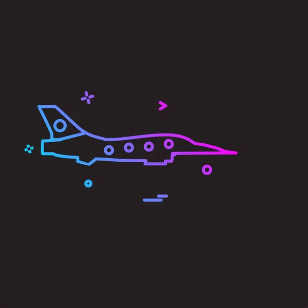 Icono Avión Diseño Vector — Archivo Imágenes Vectoriales