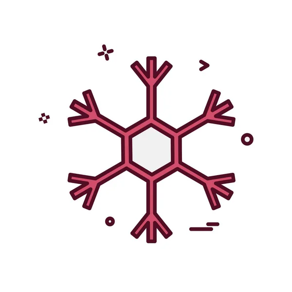 Snow Flake Icon Vector White Background — Stock Vector