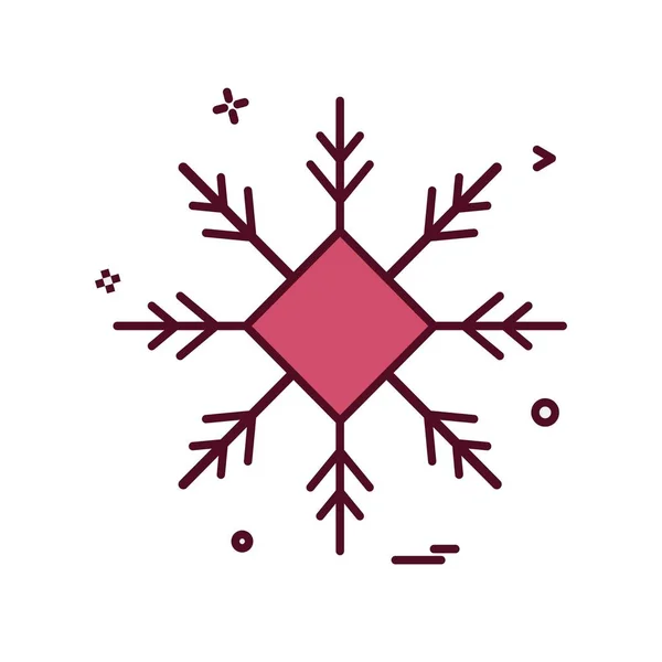 Schneeflockensymbol Vektor Auf Weißem Hintergrund — Stockvektor