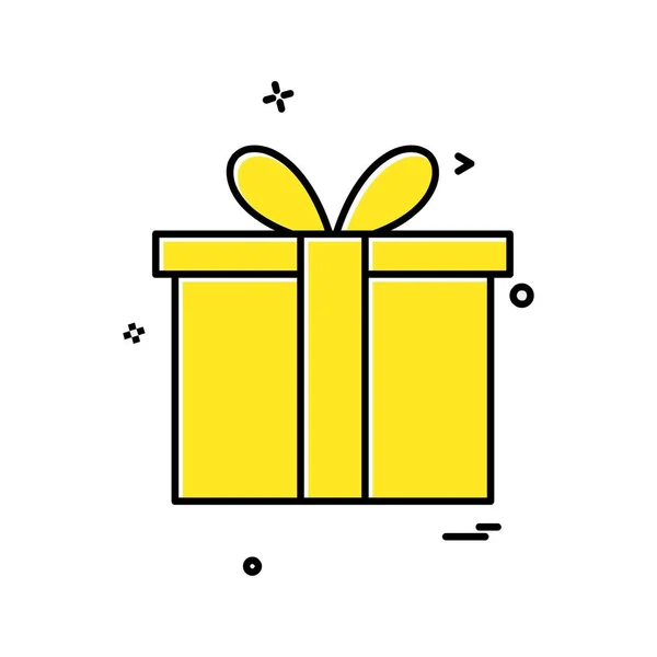 Geschenkdoos Pictogram Ontwerp Vectorillustratie — Stockvector