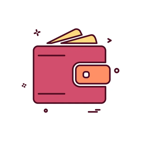 Design Der Brieftasche Vektor Illustration — Stockvektor