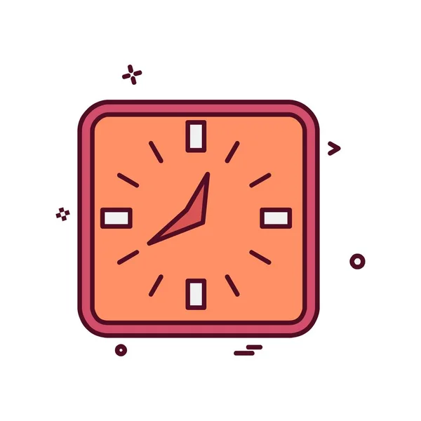 Reloj Icono Diseño Vector — Vector de stock