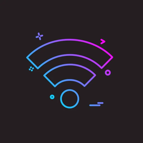 Vetor Design Ícone Wifi — Vetor de Stock