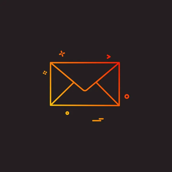 Mail Mail Levél Ikon Vector Design — Stock Vector
