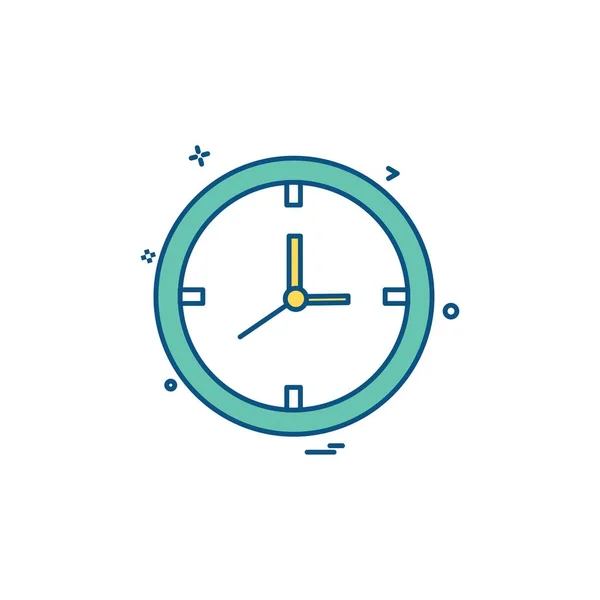 Reloj Icono Diseño Vector — Archivo Imágenes Vectoriales