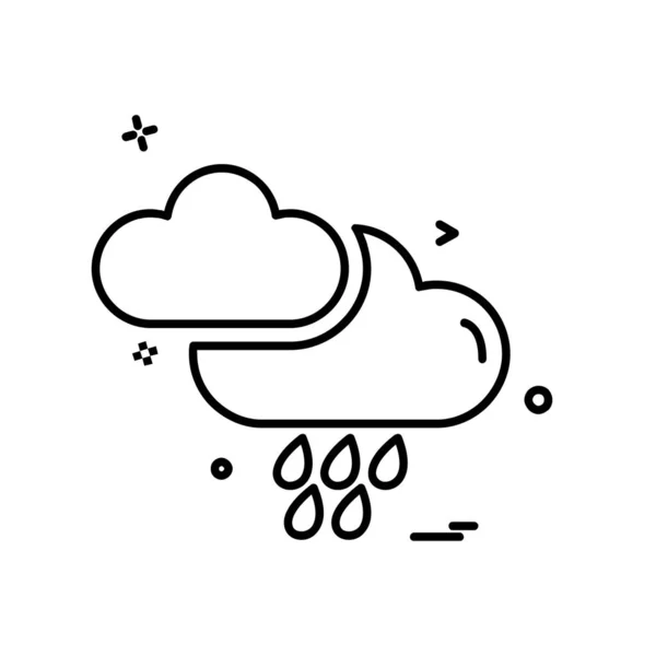 Weer Pictogram Vector Witte Achtergrond — Stockvector