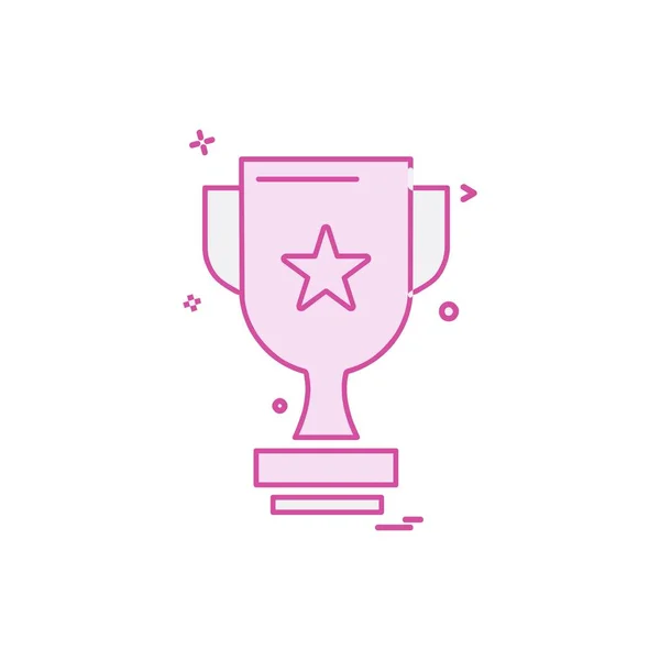 Trophy Icon Design Vector — Stock Vector