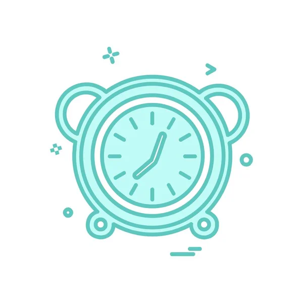 Clock Flat Icon Vector Illustration — Stock Vector